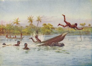 Uma caça ao hipopótamo na África Central, 1924 de Unbekannt