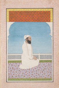 Um homem santo sentado em um terraço, ca. 1850 de Unbekannt