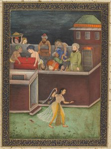 Uma casa assaltada à noite, c. 1700 de Unbekannt