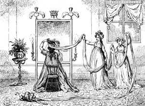 Uma senhora colocando o boné, junho de 1795 de Unbekannt