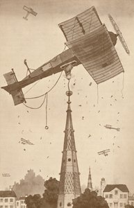 Um loop-the-looper em pensamento profundo, coçando a cabeça por um problema difícil, 1927 de Unbekannt