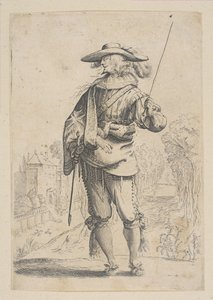 Um homem segurando uma colheita, 1629. de Unbekannt