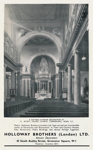 Uma notável decoração de interiores na Igreja Italiana de St. Peters, 1933 de Unbekannt