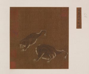 Um par de sapos de três pernas, dinastia Ming, 1368-1644. de Unbekannt