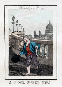 Uma varredura pobre, senhor !, Blackfriars Bridge, Londres, 1805 de Unbekannt