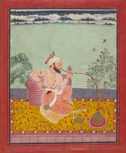Um Raja Fumando Narguilé, ca. 1690-1710. de Unbekannt