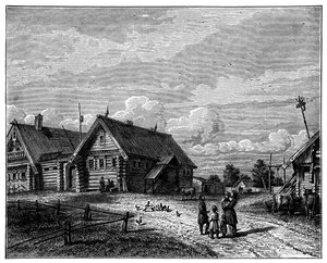Uma vila russa na zona agrícola do sul, c1890 de Unbekannt