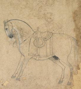 Um cavalo selado, c. 1750 de Unbekannt