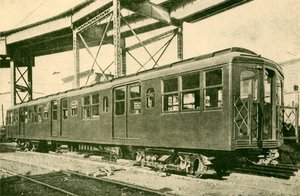 Um carro de aço, o metrô de Nova York e as ferrovias elétricas elevadas, 1930. de Unbekannt