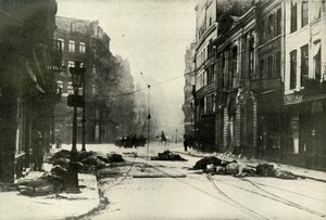Uma rua em Lille, 1919. de Unbekannt