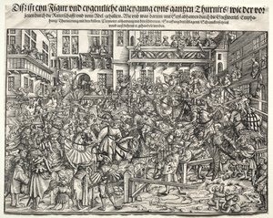 Um torneio, 1500s. de Unbekannt