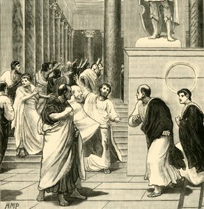 Um tumulto no fórum de Roma, 1890. de Unbekannt