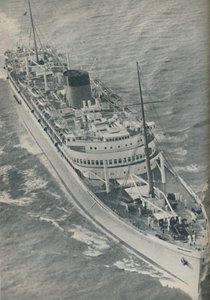 Um motorship Twin-Screw, o castelo de Stirling construído por Harland e Wolff, 1937 de Unbekannt