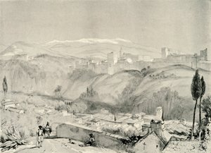 Uma vista do Alhambra do Albaycin, século XIX, 1907. de Unbekannt