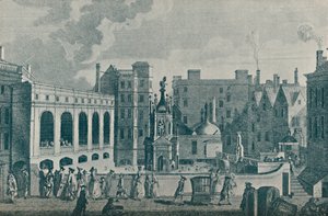 Uma vista dos banhos do rei e do Queens e a grande sala das bombas em Bath, 1907 de Unbekannt