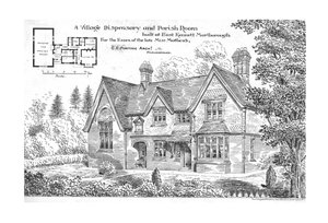 Um dispensário da vila e um quarto da paróquia construído em East Kennett, Marlborough, 1884. de Unbekannt