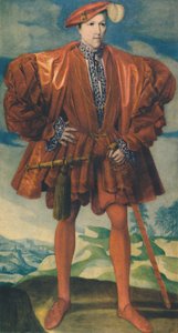 Um jovem de vermelho, c.1550, 1948. de Unbekannt