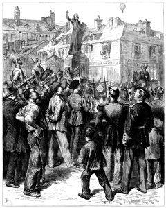 Um balão de Paris passando por Versalhes, Guerra Franco-Prussiana, 1870 1871 de Unbekannt