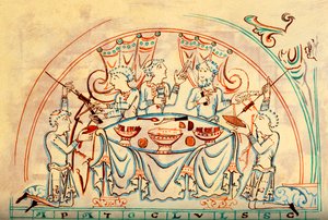 Um banquete, século 11, 1892 de Unbekannt