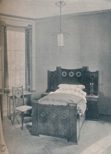 Uma cama de criança projetada por Peter Behrens, executada por TD Heymann, 1901 de Unbekannt
