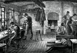 Uma loja de cutlers, c1880 de Unbekannt