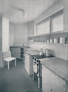 Uma cozinha projetada pelo professor Oswald Haerdtl, de Viena, 1935 de Unbekannt