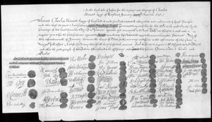 Uma carta relativa a Charles Stuart, Bonnie Prince Charlie, século XVIII de Unbekannt