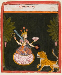 Uma página de uma série Devi, c. 1660 de Unbekannt