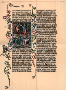Uma página da Bíblia de Wenzel, c1400, 1903 de Unbekannt