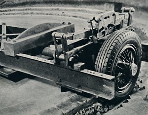 Um pneu roadster em teste, 1937 de Unbekannt