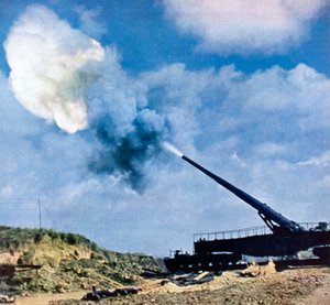 Um segundo após o comando de disparo, costa do Canal da Mancha, Segunda Guerra Mundial, 1940 de Unbekannt