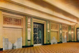 Vista do novo salão de baile do Claridges Hotel, projetado por Oswald P. Milne, 1933 de Unbekannt