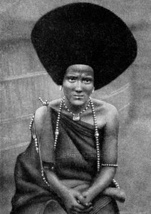 Mulher do Nilo de Beja ou Baggara, Etiópia, África, 1922 de Unbekannt