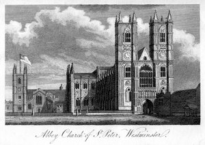 Igreja da Abadia de São Pedro, Westminster, Londres, 1805 de Unbekannt