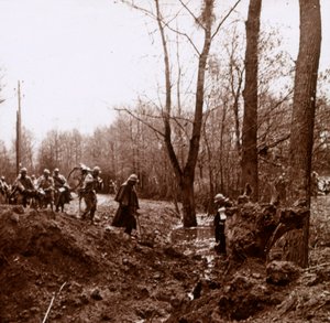 Avanço na Ailette, norte da França, c1918 de Unbekannt