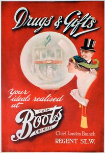 Anúncio para Boots the Chemists, 1913 de Unbekannt