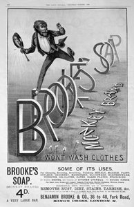 Anúncio para Brookes Monkey Brand soap, 1889 de Unbekannt