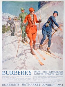 Anúncio do vestido de esportes de inverno da Burberry, 1927 de Unbekannt
