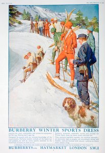 Anúncio para vestido de esportes de inverno Burberry, 1928 de Unbekannt