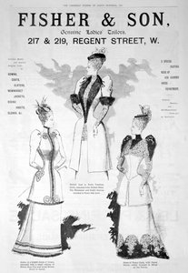 Anúncio para Fisher e Filho, moda feminina, 1891 de Unbekannt