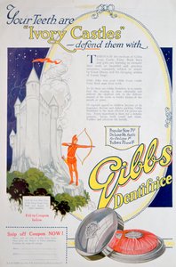 Anúncio para Gibbs Solid Dentifrice, 1922 de Unbekannt
