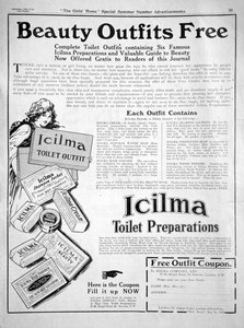 Anúncio para Icilma Toilet Preparations, 1913 de Unbekannt