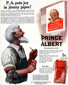 Anúncio do tabaco para cachimbo Prince Albert, 1913 de Unbekannt