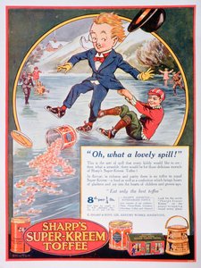 Anúncio para Sharps Super-Kreem Toffee, 1923 de Unbekannt