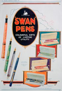 Anúncio para canetas de cisne, 1928 de Unbekannt