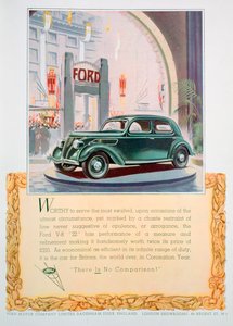 Anúncio para o automóvel Ford V8 22, 1937 de Unbekannt