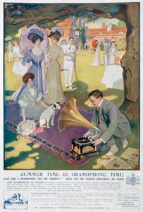 Anúncio para o gramofone e máquina de escrever Co, 1907 de Unbekannt