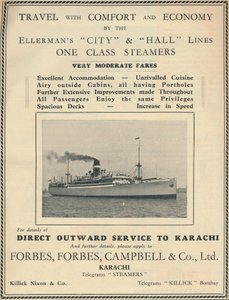Anúncio para vapores de Ellermans, 1936. de Unbekannt