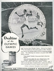 Anúncio para Ovaltine nos Jogos Olímpicos de Londres de 1948 (litho) de Unbekannt