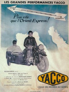 Anúncio para o óleo de motor de Yacco, 1936 de Unbekannt